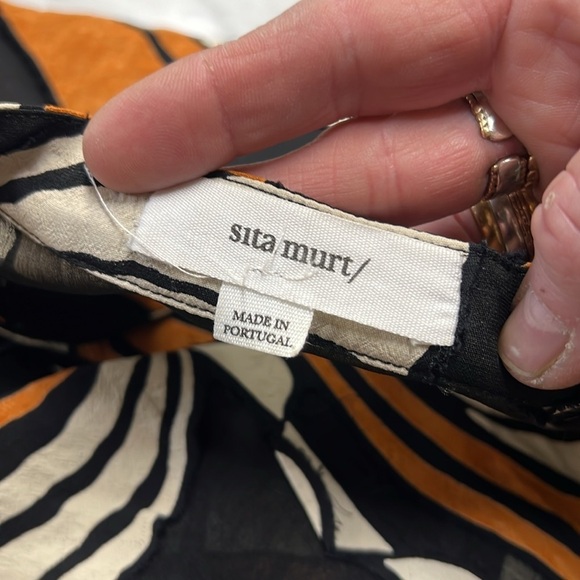 Sita Murt Mila Knit Feelings Raw Edge Patchwork Detail Size 36/US Small - Picture 8 of 12